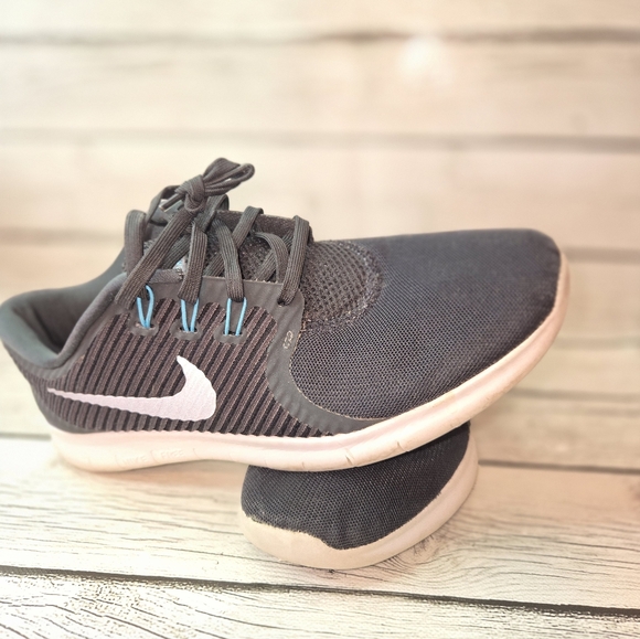 Womens NIKE FREE RN CMTR Blue/Grey Running Trainers - Picture 6 of 9